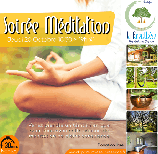 Soirée Méditation Pleine Conscience Nantes Blain La Parenthèse